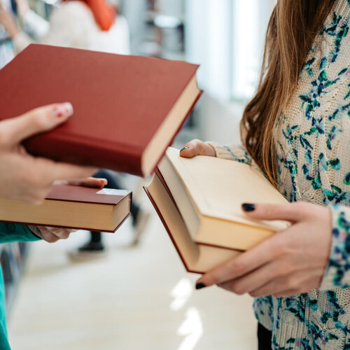 2 Frauen tauschen Bücher miteinander Header_Fernleihe.jpg