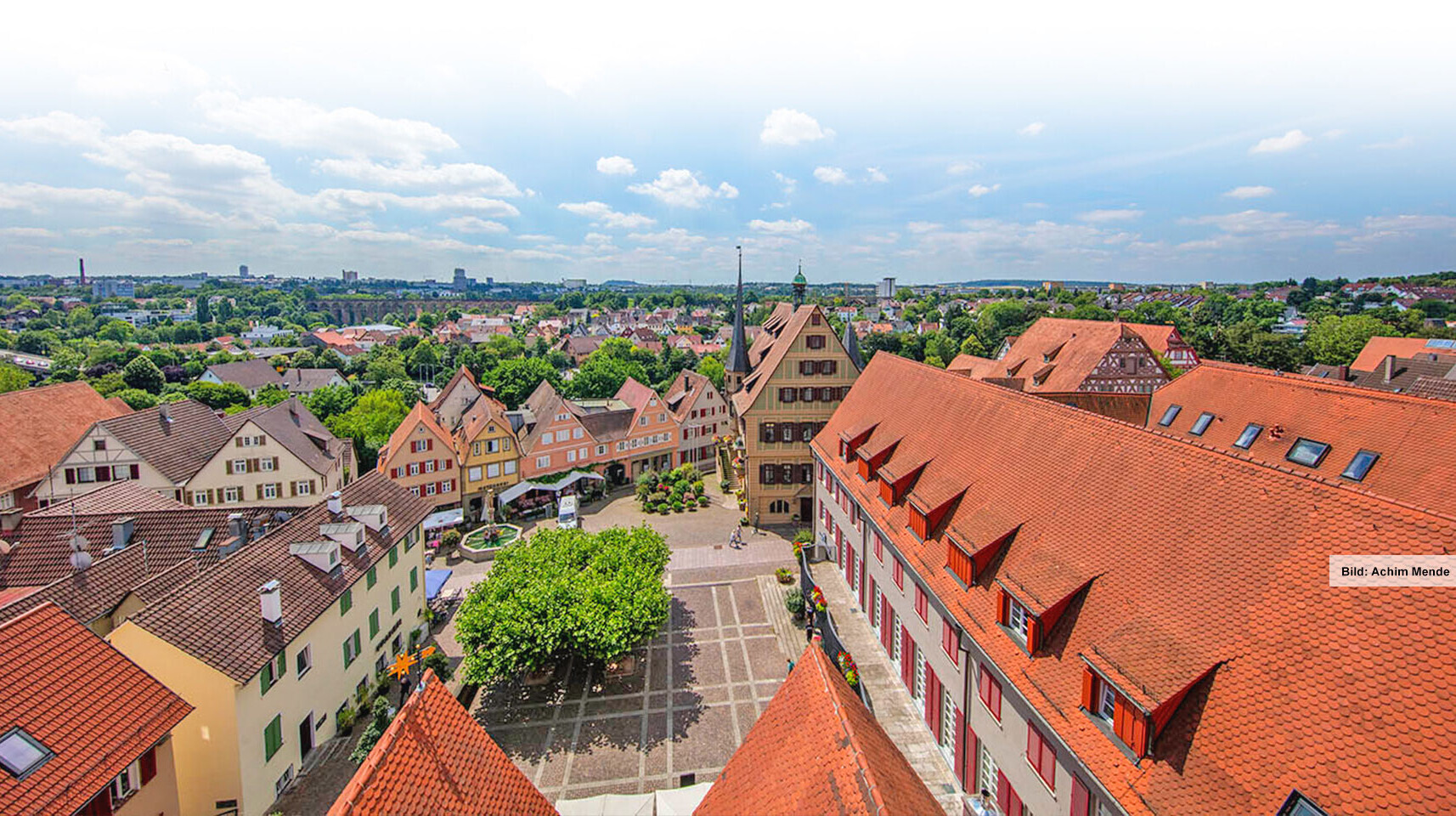 Bild mit Blick auf den Marktplatz
